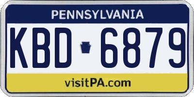 PA license plate KBD6879