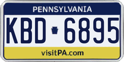 PA license plate KBD6895