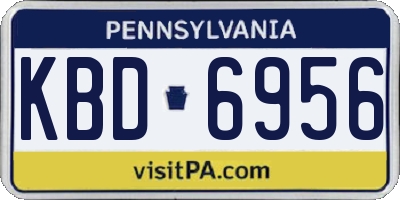 PA license plate KBD6956