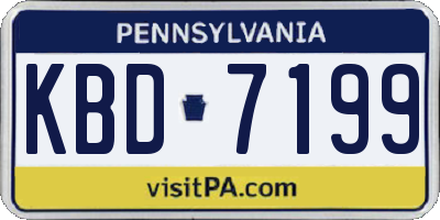 PA license plate KBD7199