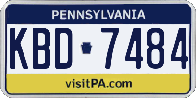 PA license plate KBD7484