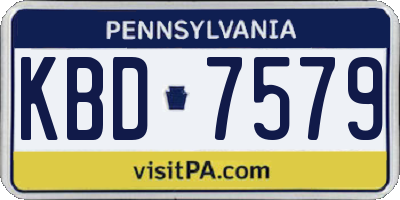 PA license plate KBD7579