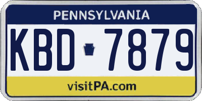 PA license plate KBD7879