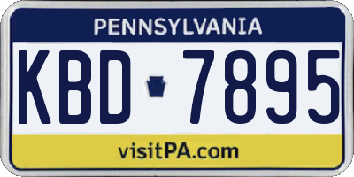 PA license plate KBD7895