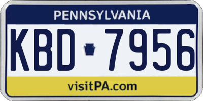PA license plate KBD7956