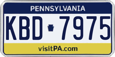 PA license plate KBD7975