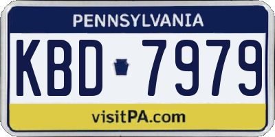 PA license plate KBD7979