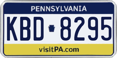 PA license plate KBD8295
