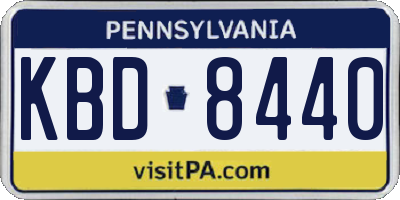 PA license plate KBD8440