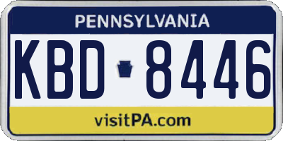 PA license plate KBD8446