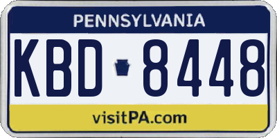 PA license plate KBD8448