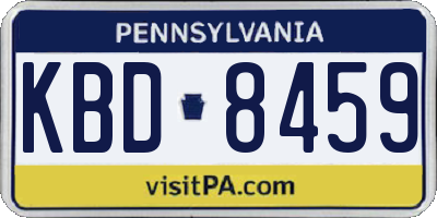 PA license plate KBD8459