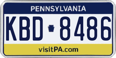 PA license plate KBD8486