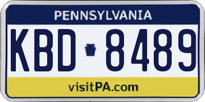 PA license plate KBD8489