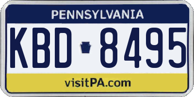 PA license plate KBD8495