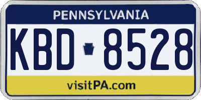 PA license plate KBD8528
