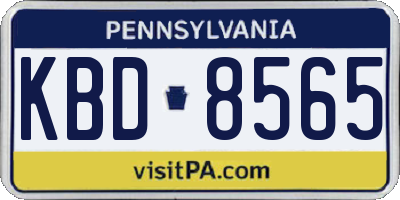 PA license plate KBD8565