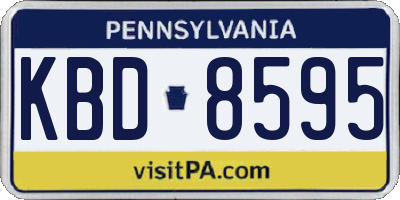 PA license plate KBD8595