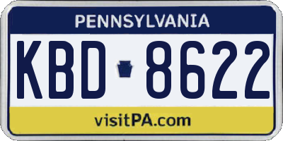 PA license plate KBD8622