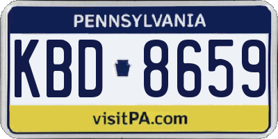 PA license plate KBD8659