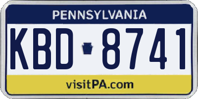PA license plate KBD8741