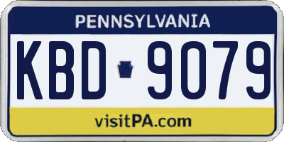 PA license plate KBD9079