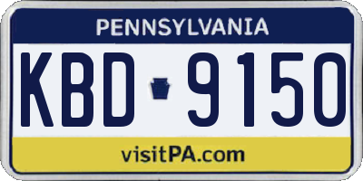 PA license plate KBD9150