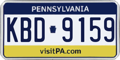 PA license plate KBD9159
