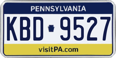 PA license plate KBD9527