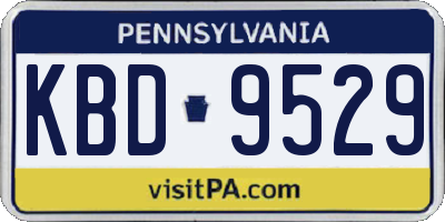 PA license plate KBD9529
