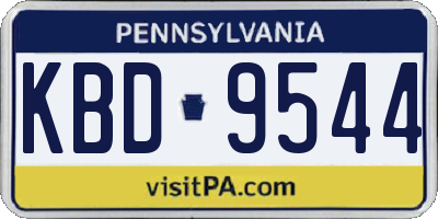 PA license plate KBD9544