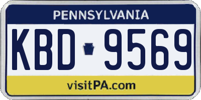 PA license plate KBD9569