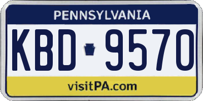 PA license plate KBD9570