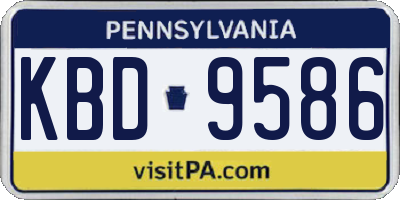 PA license plate KBD9586