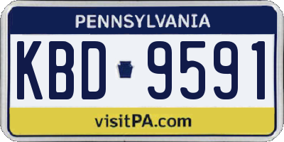 PA license plate KBD9591