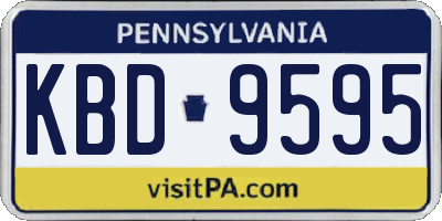 PA license plate KBD9595
