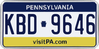 PA license plate KBD9646