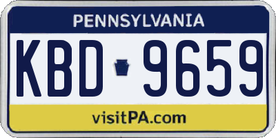 PA license plate KBD9659
