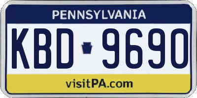 PA license plate KBD9690