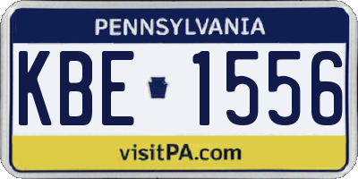 PA license plate KBE1556