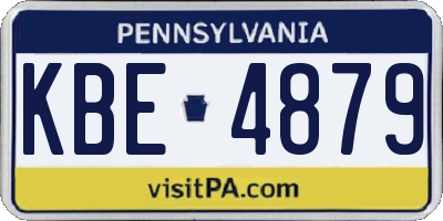 PA license plate KBE4879