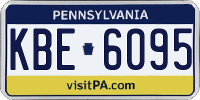 PA license plate KBE6095