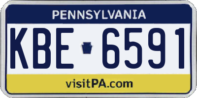 PA license plate KBE6591
