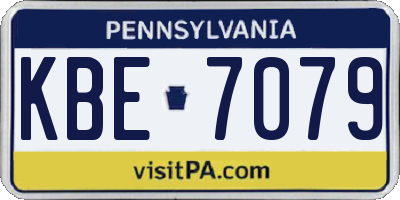 PA license plate KBE7079