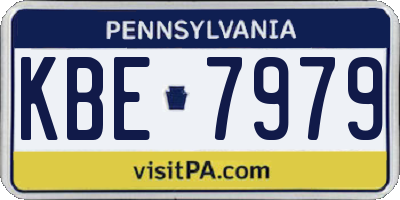 PA license plate KBE7979