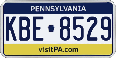 PA license plate KBE8529