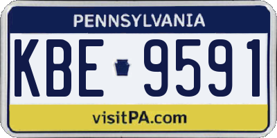 PA license plate KBE9591