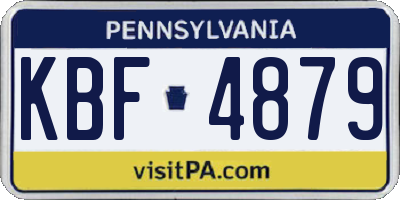 PA license plate KBF4879