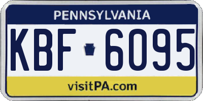 PA license plate KBF6095