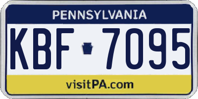 PA license plate KBF7095